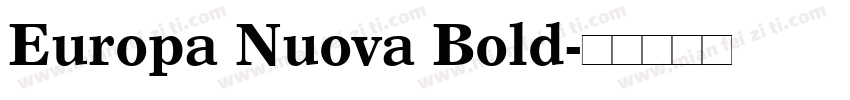 Europa Nuova Bold字体转换